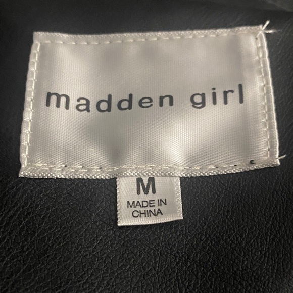 Madden Girl Black Leather Cropped Jacket - Picture 5 of 5